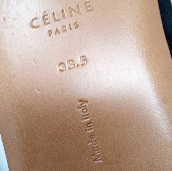 Celine Paris Babouche Flats, Lace Up, Black Suede, Pointy Toe Women's Sz EU 38.5 - Picture 14 of 14